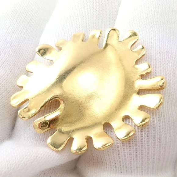 Authentic! Tiffany & Co Cummings 18k Yellow Gold Nickelodeon Abstract Pin Brooch - Picture 2 of 7